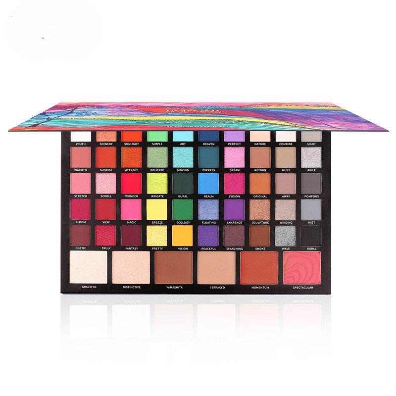 IMAGIC 56-Color All-in-One Makeup Palette | Comprehensive Eyeshadow, Highlighter, Blusher, Contour Kit | Professional Pigmented Colors for Every Look