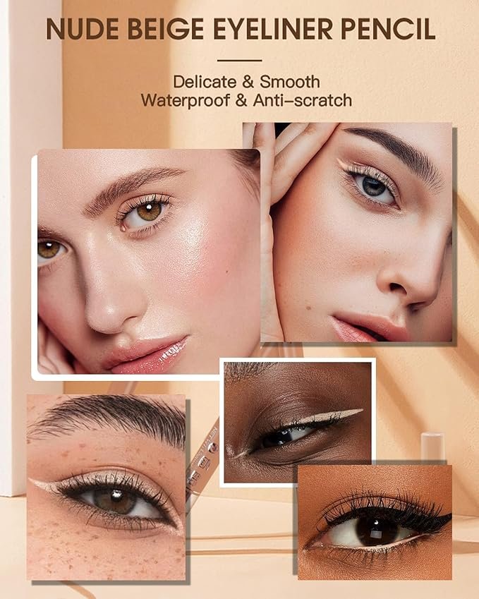 LADY MODEL IMAGIC Nude Beige Kohl Kajal Waterproof 1.3g | Long-Lasting, Smudge-Proof Eyeliner for Bold & Precise Eye Makeup - Image 6